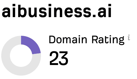 aibusiness.ai: Domain Rating 23 on Ahrefs