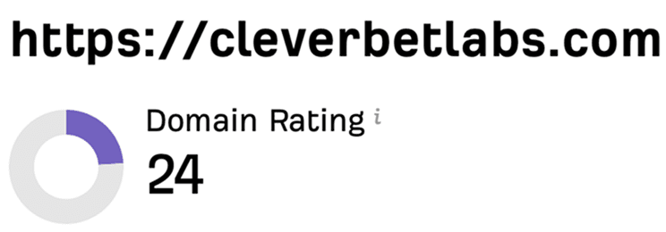 cleverbetlabs.com — Domain Rating 24 (Ahrefs)