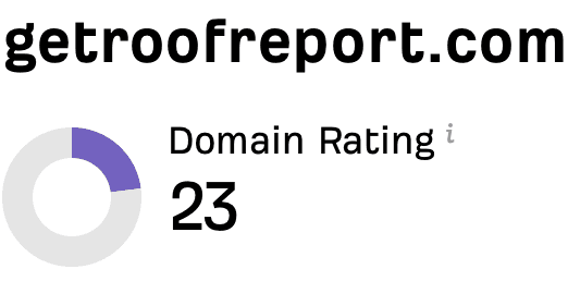 getroofreport.com: Domain Rating 23 on Ahrefs