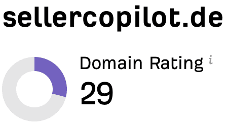 sellercopilot.de: Domain Rating 29 on Ahrefs