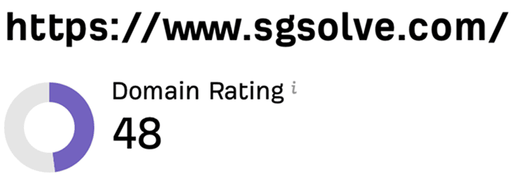 sgsolve.com — Domain Rating 48 (Ahrefs)