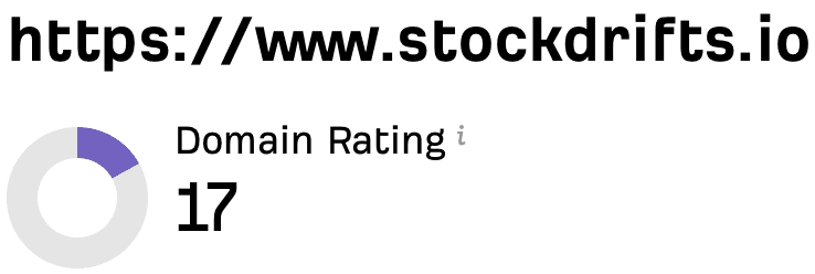 stockdrifts.io — Domain Rating 17 (Ahrefs)